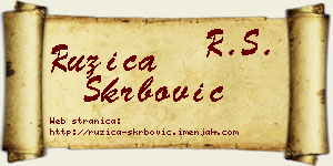 Ružica Škrbović vizit kartica